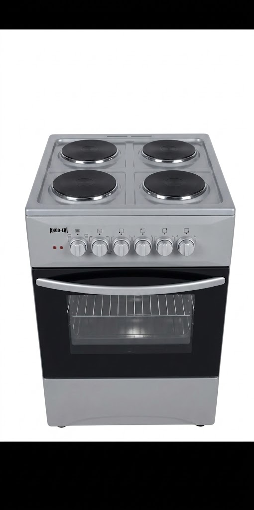 Fogão Elétrico ANGO-ERI 4 Bocas com Forno – Inox