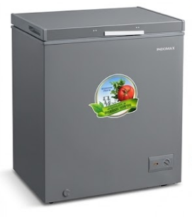 Arca-Freezer Horizontal Indomax 195 Litros – Prata Metálico com Tampo Cego e Cestos Removíveis