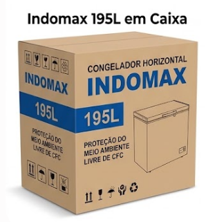 Arca-Freezer Horizontal Indomax 195 Litros – Prata Metálico com Tampo Cego e Cestos Removíveis