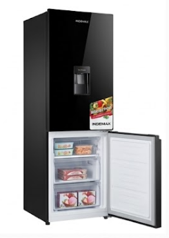 Geladeira-Frigorífico Combinado Indemax Black Glass 2 Portas (Com Dispensador de Água)