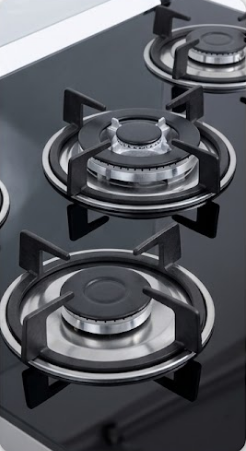 Fogão a Gás Indemax 5 Queimadores Inox com Mesa de Vidro e Queimador Tripla Chama