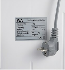 Máquina de Lavar e Centrifugar Semiautomática WK Duas Cubas 13kg (Twin Tub)